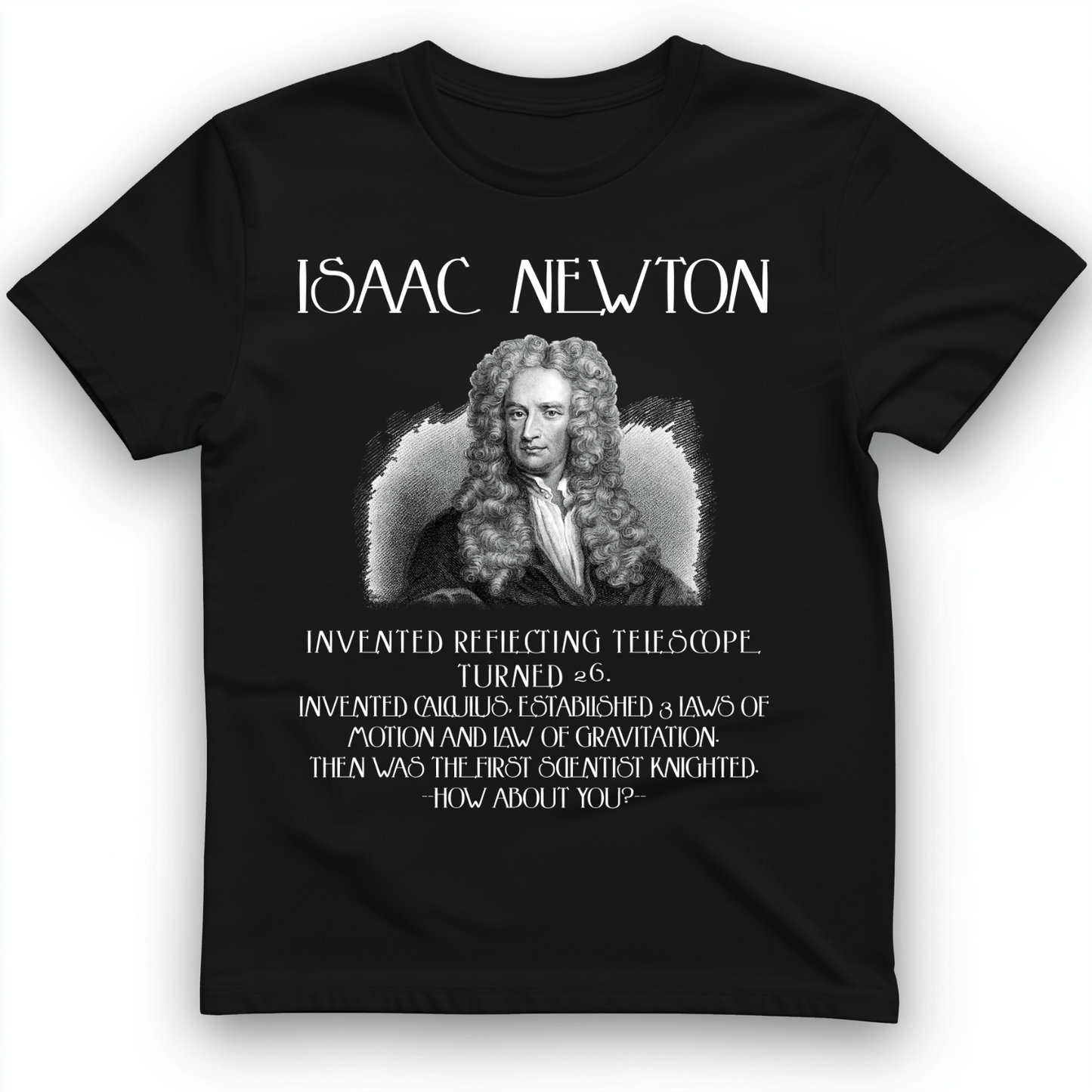 Isaac Newton T-Shirt Black / S