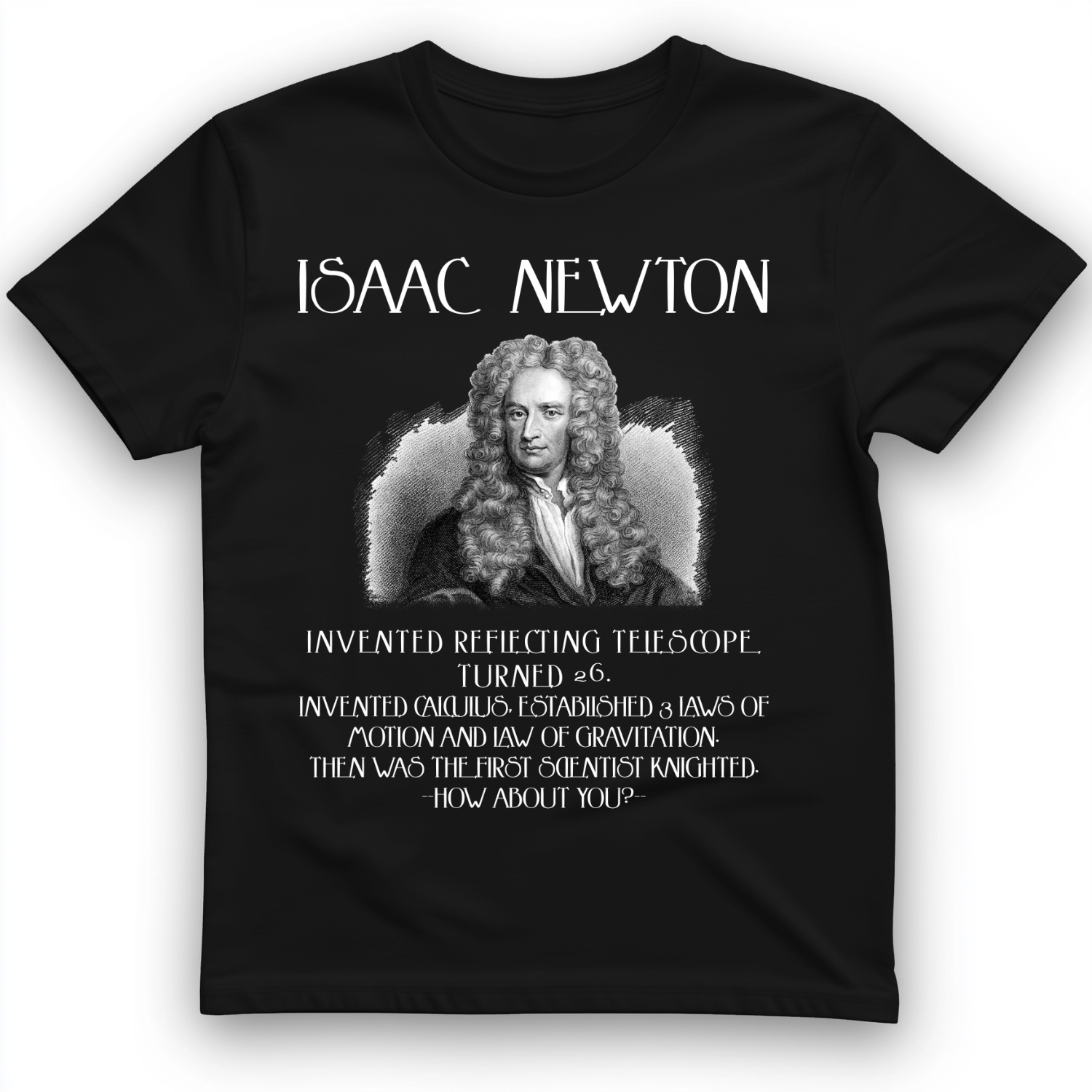 Isaac Newton T-Shirt Black / S