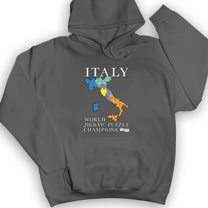 Italy Jigsaw Puzzle Hoodie Charcoal / S