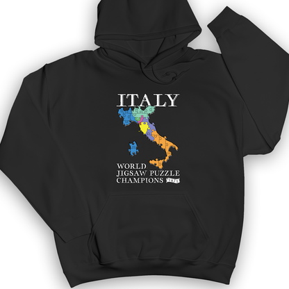 Italy Jigsaw Puzzle Hoodie Black / S