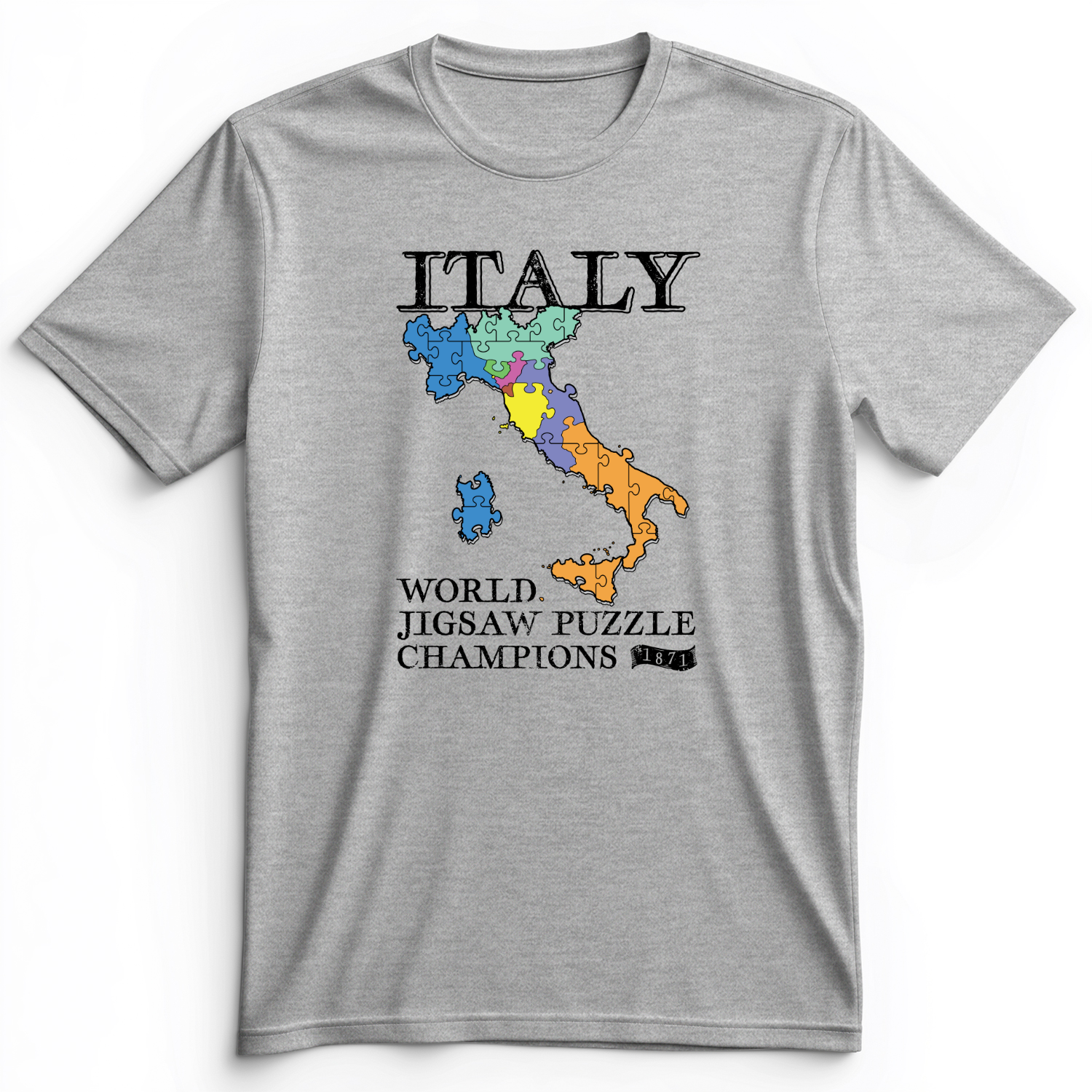Italy Jigsaw Puzzle Premium Tee Athletic Heather / S