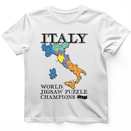 Italy Jigsaw Puzzle T-Shirt White / S