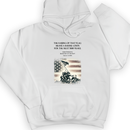 Iwo Jima Flag Hoodie White / S