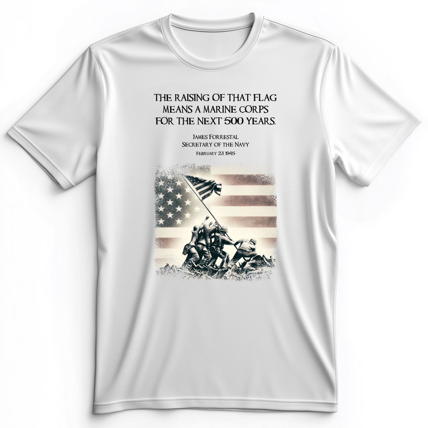 Iwo Jima Flag Premium Tee White / S