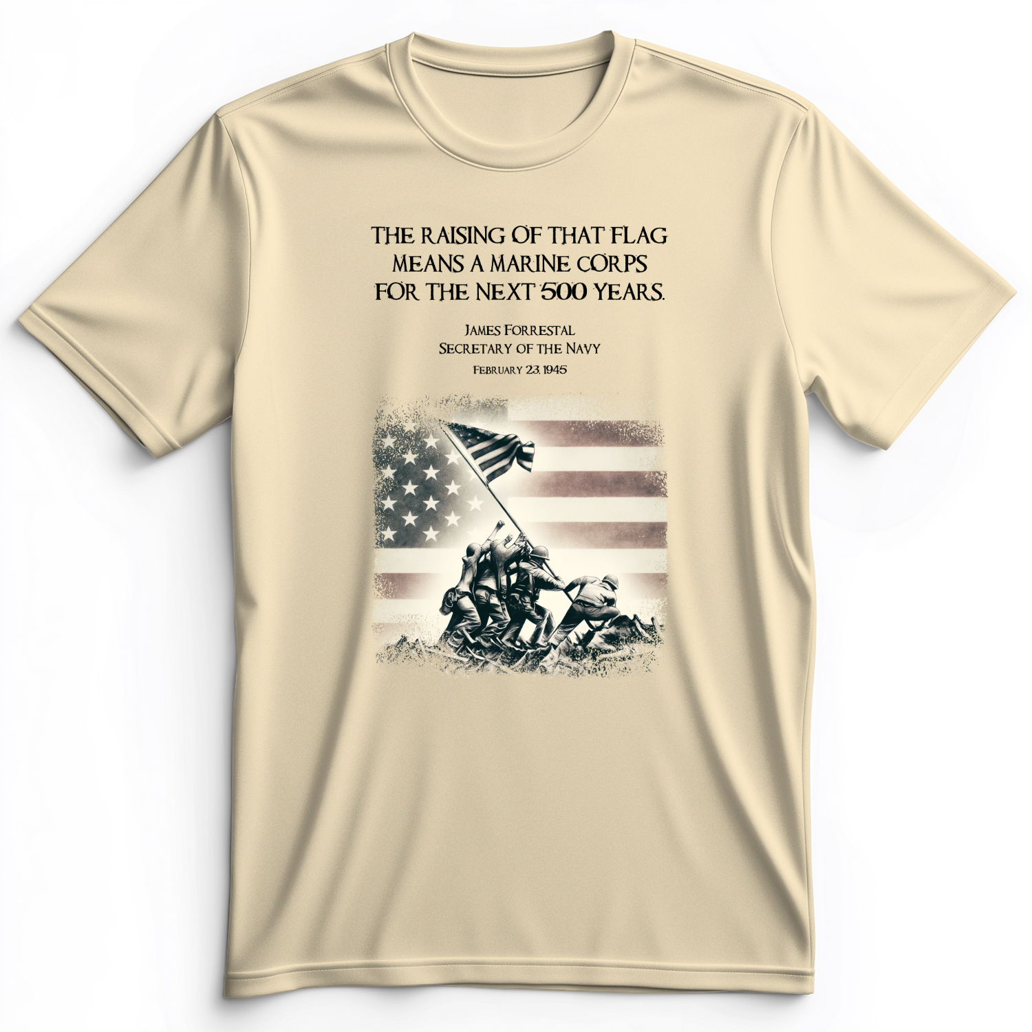 Iwo Jima Flag Premium Tee Natural / S