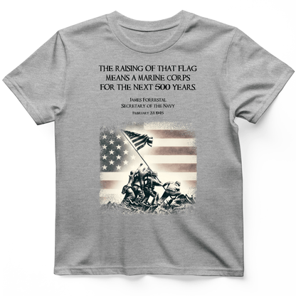 Iwo Jima Flag T-Shirt Sport Grey / S
