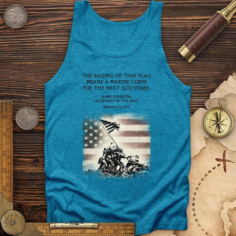 Iwo Jima Flag Tank Aqua TriBlend / XS