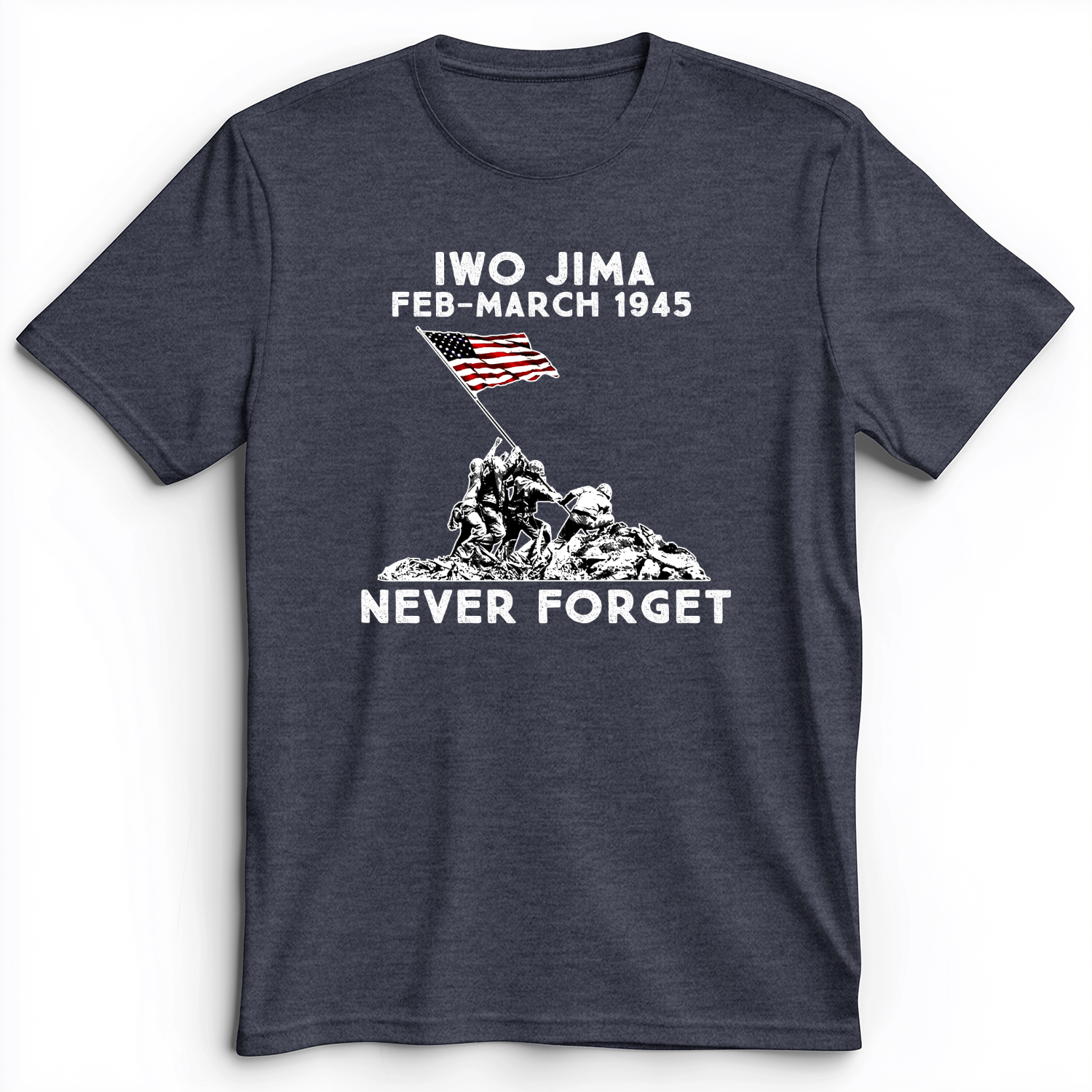 Iwo Jima Premium Tee Heather Navy / S