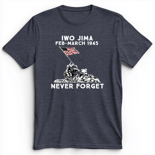 Iwo Jima Premium Tee Heather Navy / S