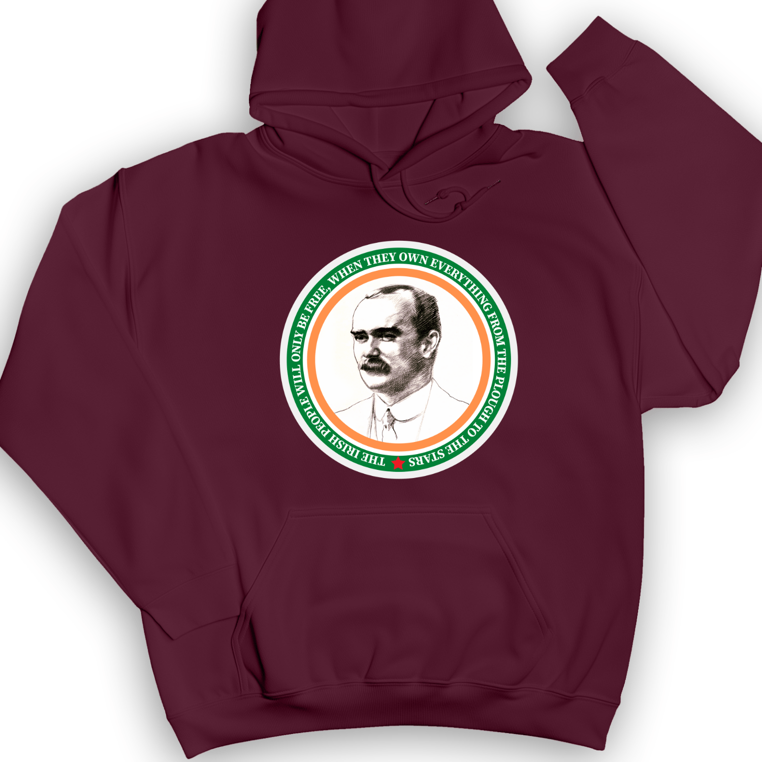James Connolly Hoodie Maroon / S