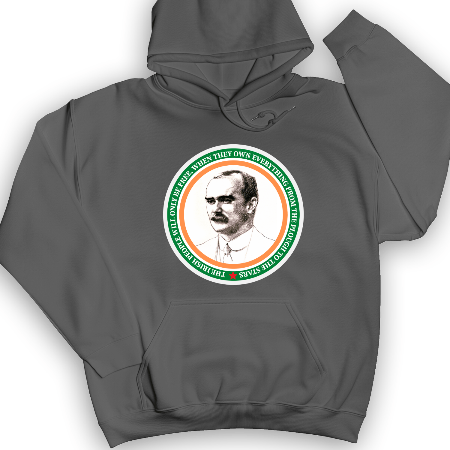 James Connolly Hoodie Charcoal / S