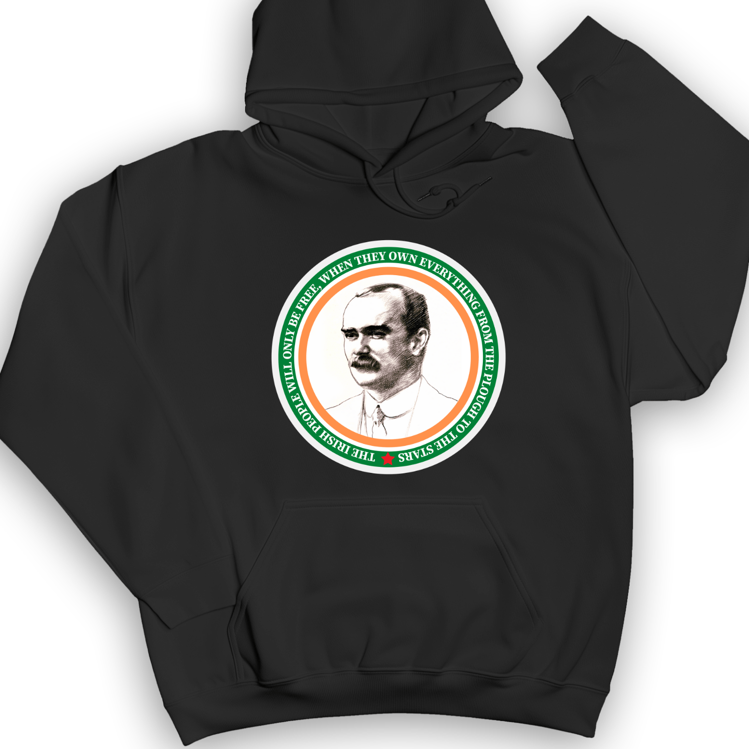 James Connolly Hoodie Black / S