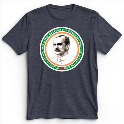 James Connolly Premium Tee Heather Navy / S