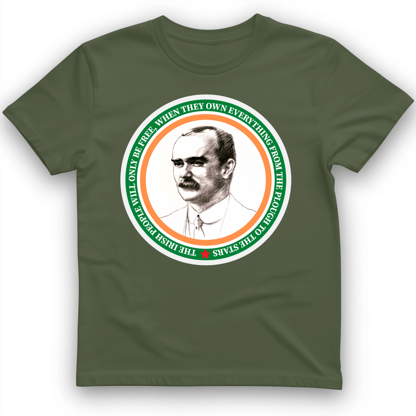 James Connolly T-Shirt Military Green / S