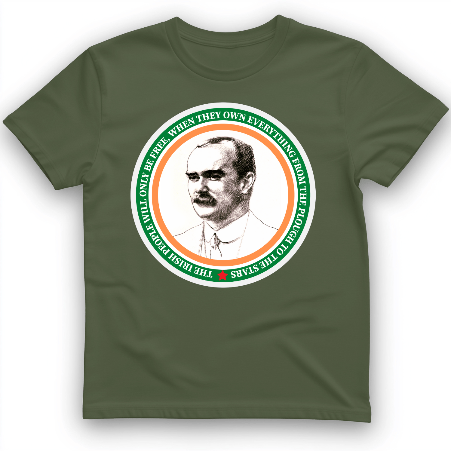 James Connolly T-Shirt Military Green / S