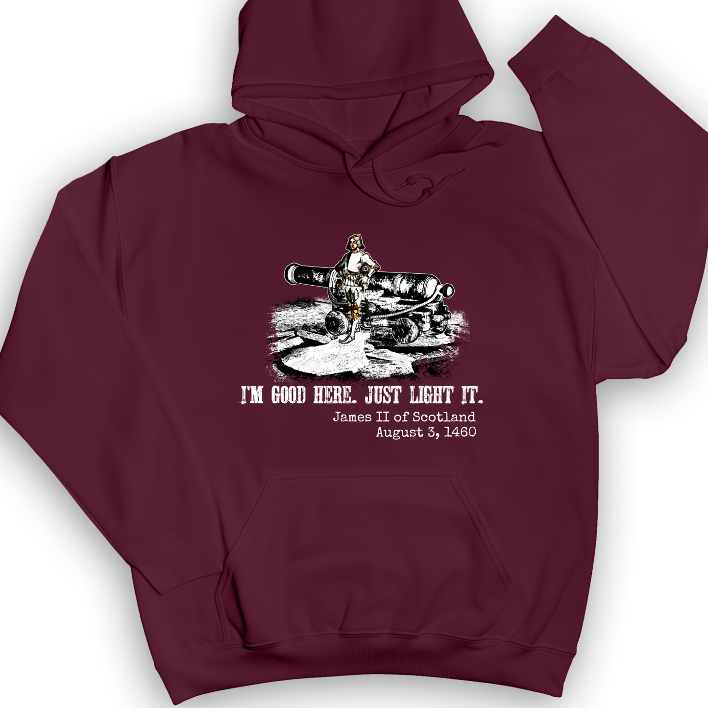 James II Hoodie Maroon / S
