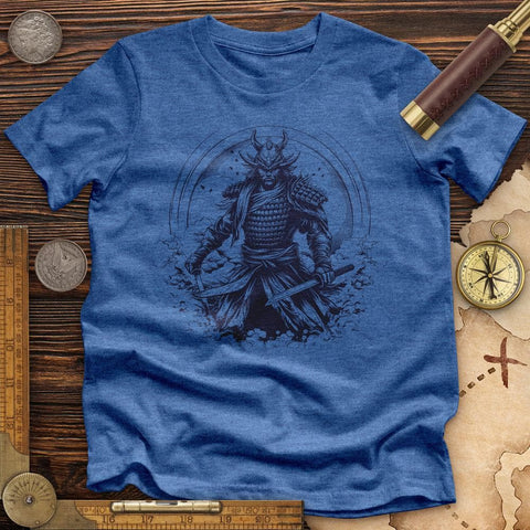 Japanese Samurai High Quality Tee Heather True Royal / S