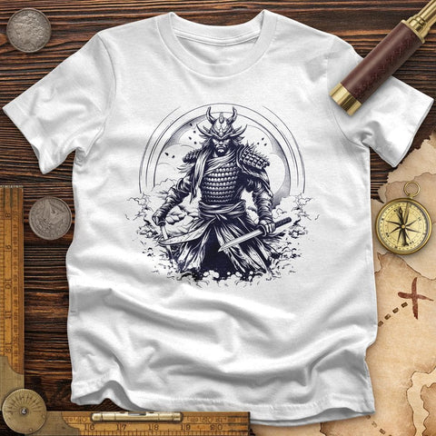 Japanese Samurai T-Shirt White / S