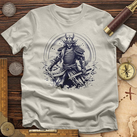 Japanese Samurai T-Shirt Ice Grey / S