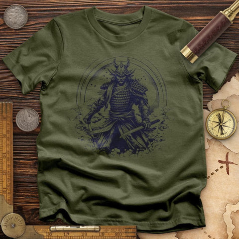 Japanese Samurai T-Shirt Military Green / S