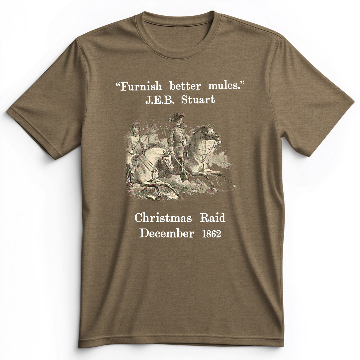 JEB Stuart Christmas Raid Premium Tee Heather Olive / S