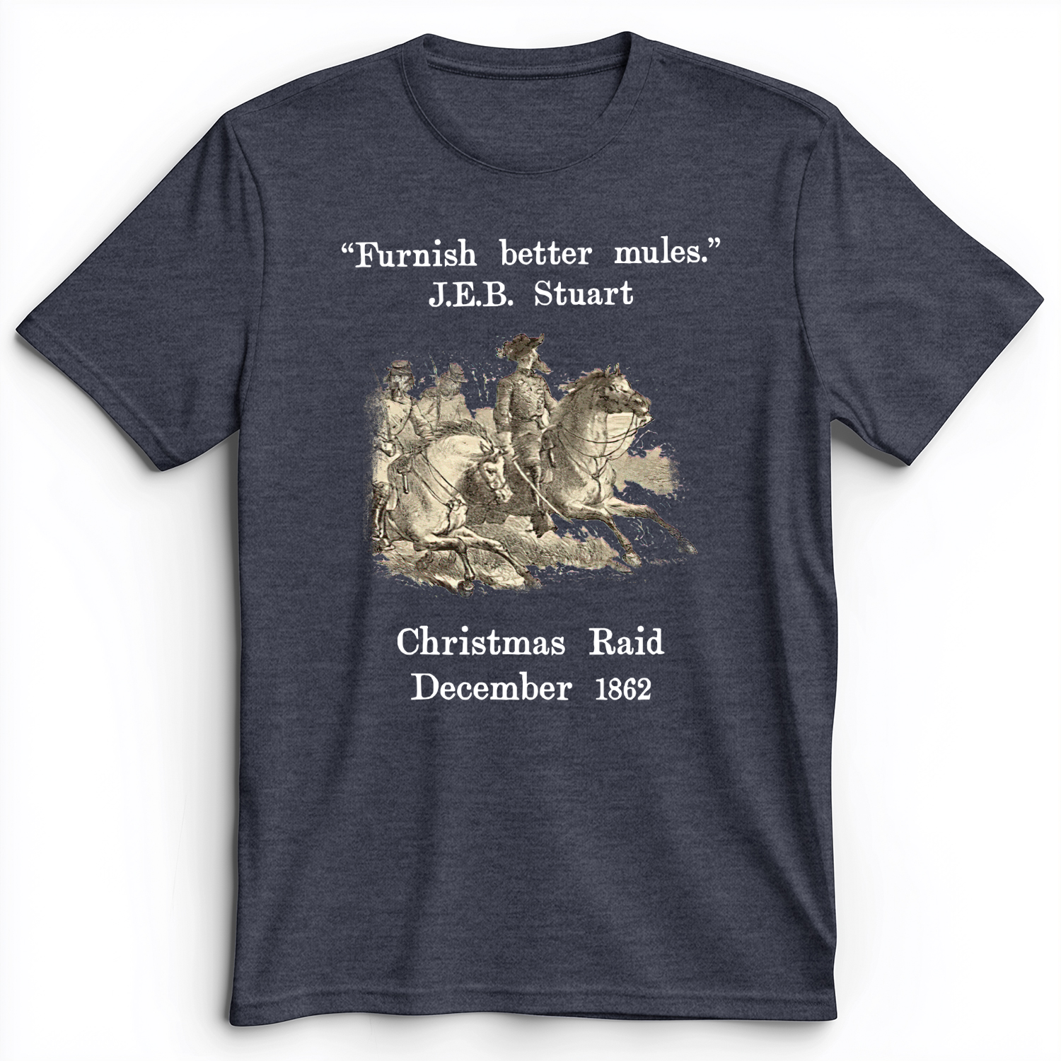 JEB Stuart Christmas Raid Premium Tee Heather Navy / S