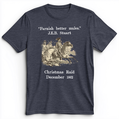 JEB Stuart Christmas Raid Premium Tee Heather Navy / S