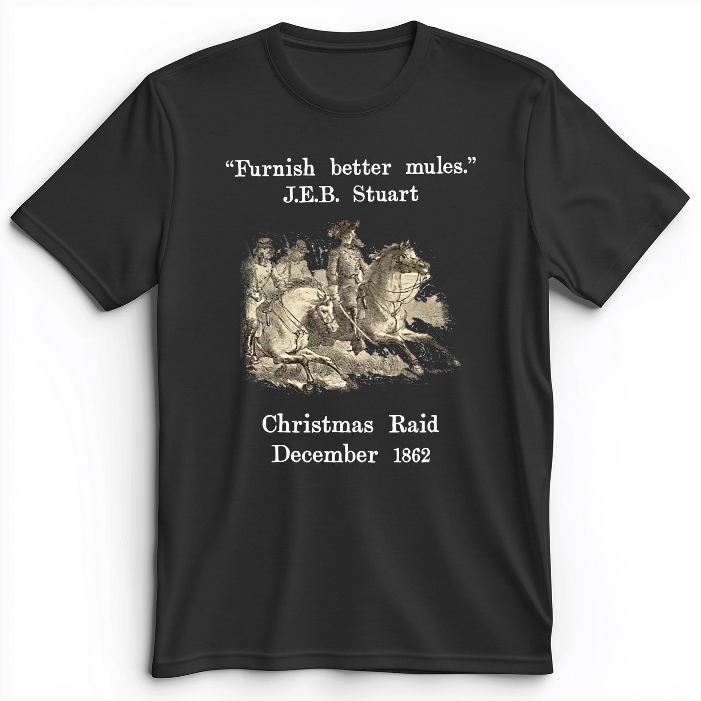 JEB Stuart Christmas Raid Premium Tee Dark Grey Heather / S