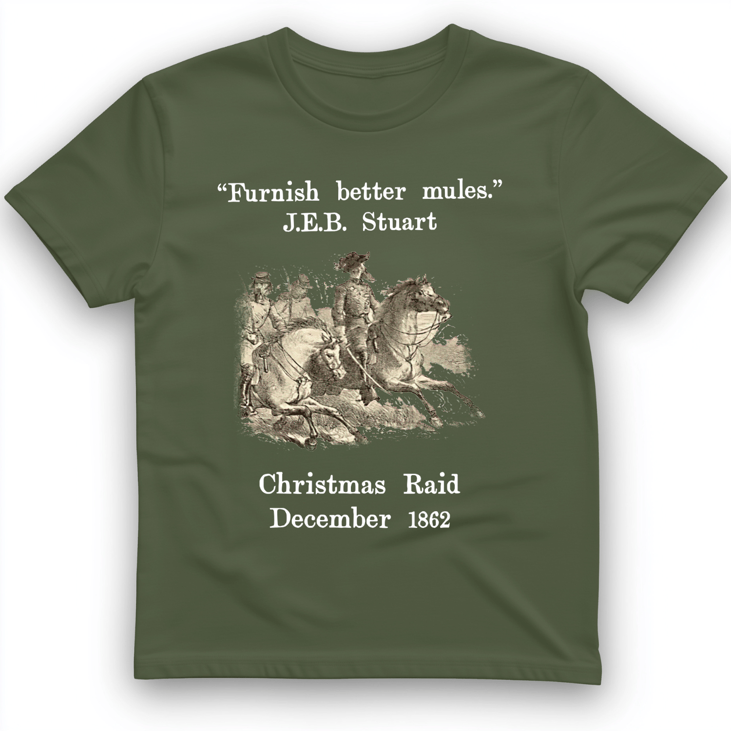 JEB Stuart Christmas Raid T-Shirt Military Green / S