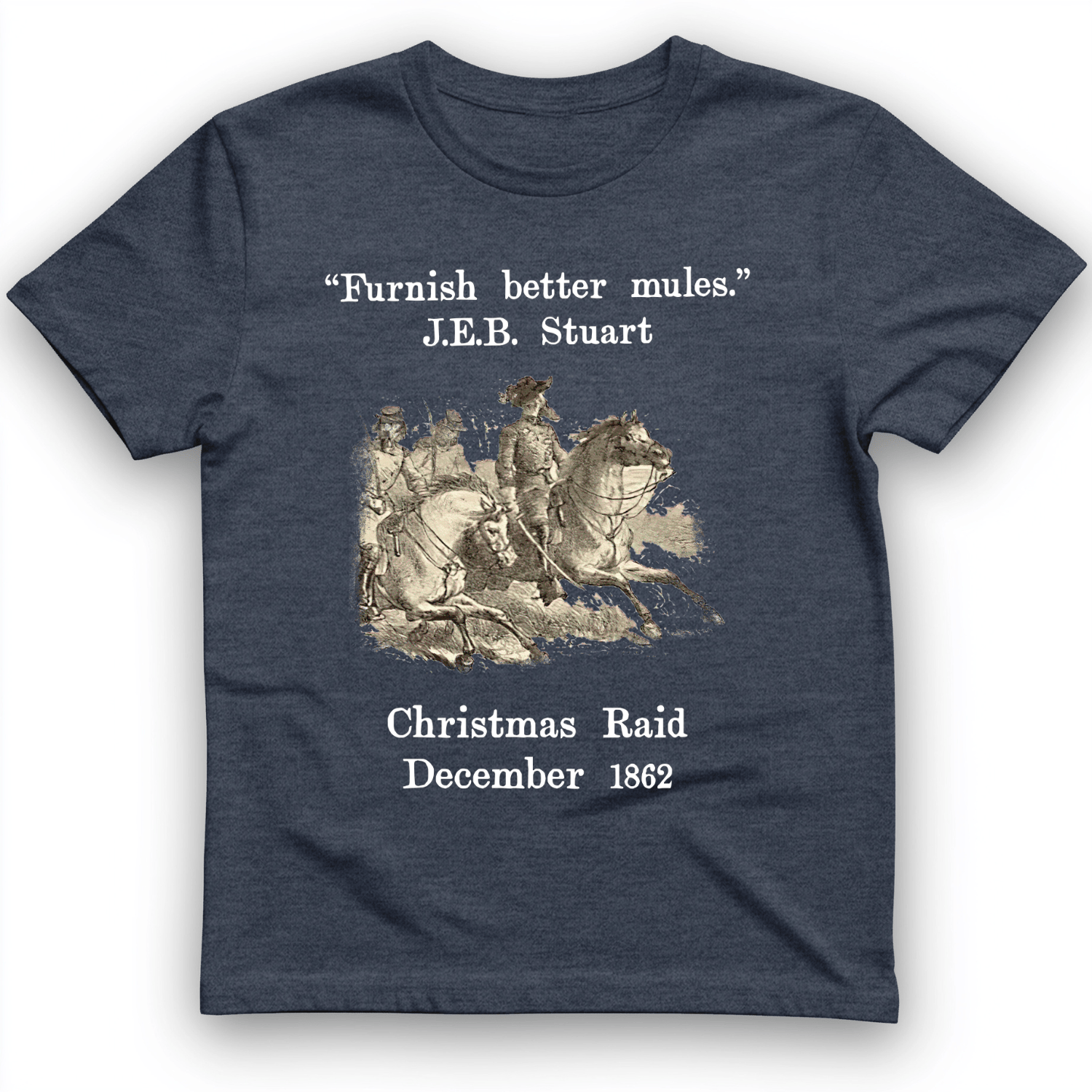 JEB Stuart Christmas Raid T-Shirt Heather Navy / S