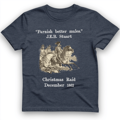JEB Stuart Christmas Raid T-Shirt Heather Navy / S