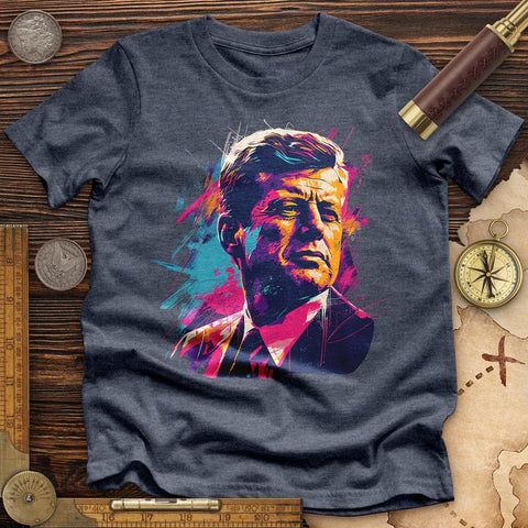 JFK High Quality Tee Heather Navy / S