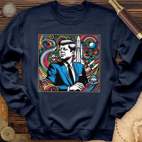 JFK Mosaic Crewneck Navy / S