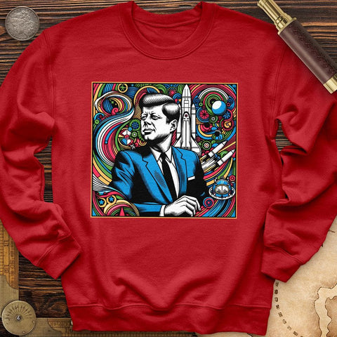 JFK Mosaic Crewneck Red / S