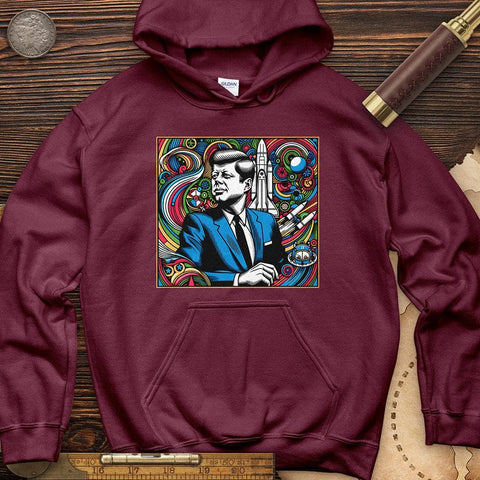 JFK Mosaic Hoodie Maroon / S