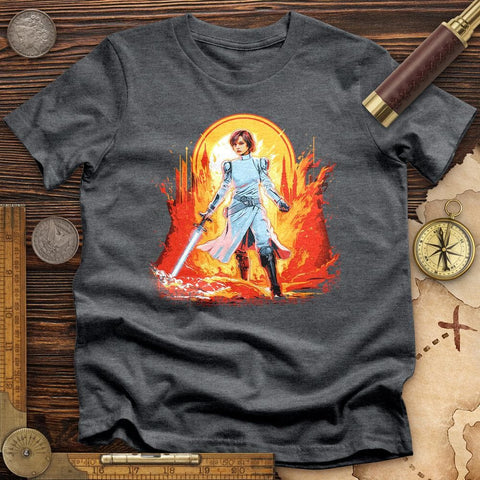 Joan of Ark Leia High Quality Tee Dark Grey Heather / S