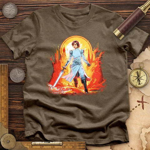 Joan of Ark Leia High Quality Tee Heather Olive / S