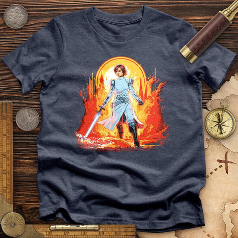 Joan of Ark Leia High Quality Tee Heather Navy / S