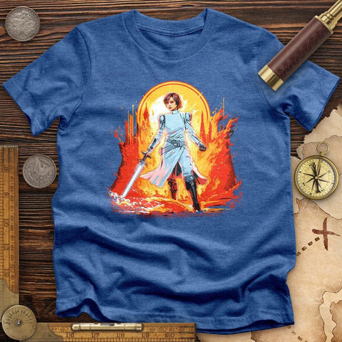 Joan of Ark Leia High Quality Tee Heather True Royal / S