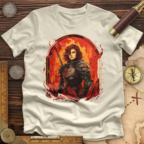 Joan of Ark on Fire Premium Quality Tee Natural / S