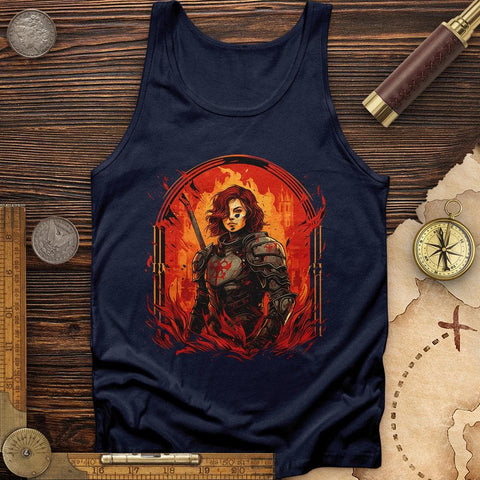 Joan of Ark on Fire Tank Navy / XS