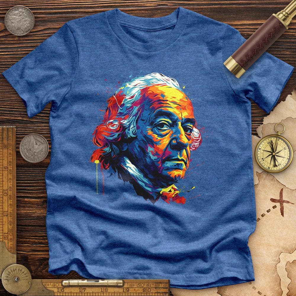 John Adams High Quality Tee Heather True Royal / S