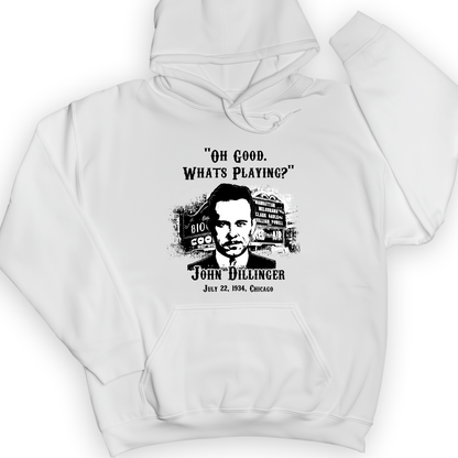 John Dillinger Let's Go To Movies Hoodie White / S