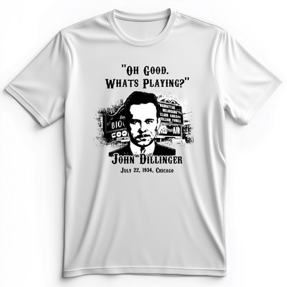 John Dillinger Let's Go To Movies Premium Tee White / S