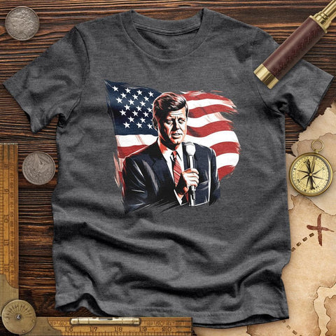 John F. Kennedy High Quality Tee Dark Grey Heather / S