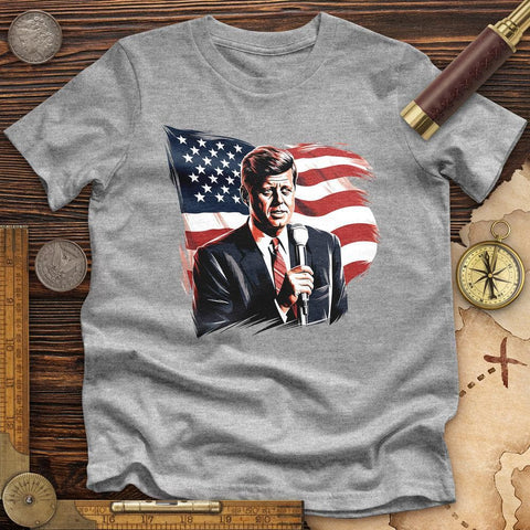 John F. Kennedy High Quality Tee Athletic Heather / S