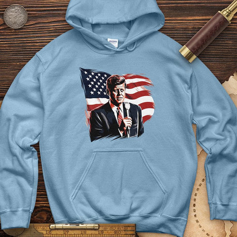 John F. Kennedy Hoodie Light Blue / S