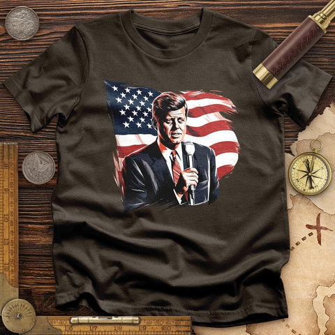 John F. Kennedy T-Shirt Dark Chocolate / S