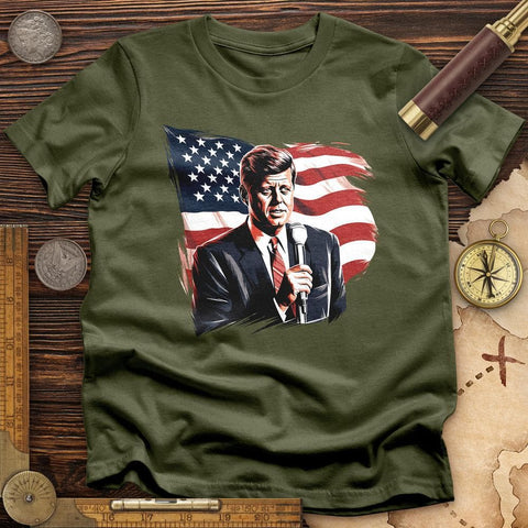 John F. Kennedy T-Shirt Military Green / S