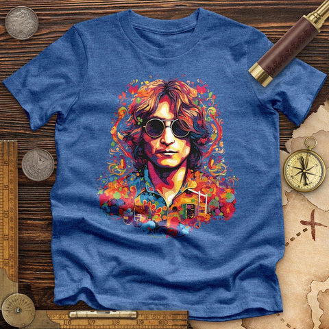 John Lennon High Quality Tee Heather True Royal / S